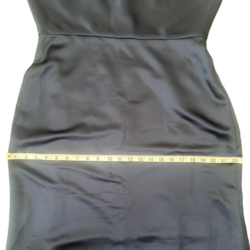 NWT Dessy Collection Cowl-Neck Criss Cross Slip Dress Midnight Size 14 Reg. $231 - Picture 10 of 11